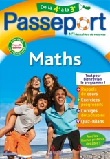 Passeport maths, de la 4e à la 3e : conforme au programme - Mireille Semat