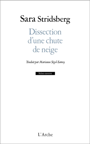 Dissection d'une chute de neige - Sara Stridsberg