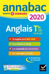 Anglais terminale toutes séries, LV1 & LV2 : 2020 - Jeanne-France Rattier
