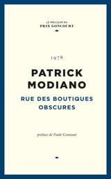Rue des boutiques obscures - Patrick Modiano