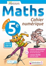 Cahier numérique iParcours maths 5e (DVD enseignant site) 2019 - HACHE Katia et Sébas