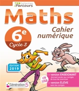 Cahier numérique iParcours maths 6e (clé USB) 2019 - HACHE Katia et Sébas