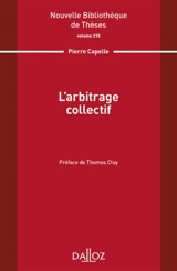 L'arbitrage collectif - Pierre Capelle