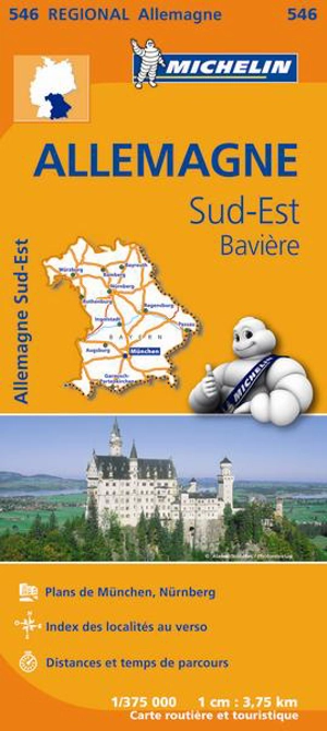 CARTE REGIONALE ALLEMAGNE SUD-EST - BAVIERE - Collectif