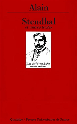 Stendhal : et autres textes - Alain