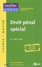 Droit pénal spécial - Jean-Claude Planque
