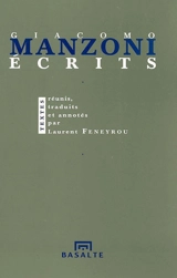 Giacomo Manzoni : écrits - Giacomo Manzoni