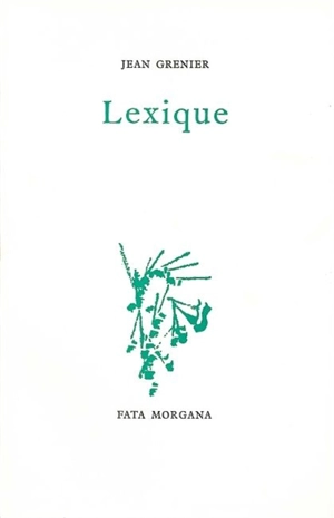 Lexique - Jean Grenier