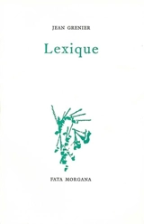 Lexique - Jean Grenier