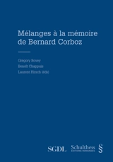 Mélanges à la mémoire de Bernard Corboz