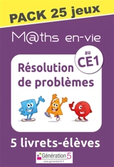 M@ths en-vie : Pack 25 jeux de 5 livrets : Résolution de problèmes au CE1 - Laëtitia VAUTRIN