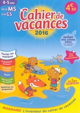 Cahier de vacances de la MS à la GS, 4-5 ans - Caroline Thierry