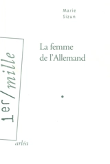 La femme de l'Allemand - Marie Sizun