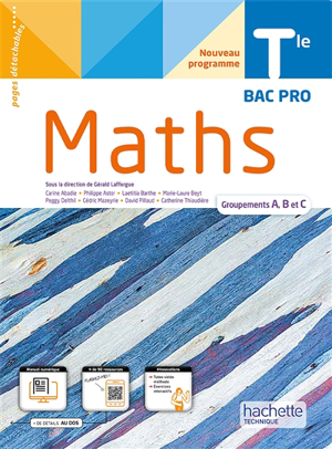Programme Math Bac Technique Maths terminale bac pro : groupements A, B et C : nouveau programme