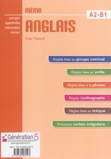 Mémo anglais, A2-B1 - Elise Peizerat