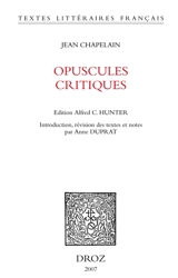 Opuscules critiques - Jean Chapelain