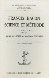 Francis Bacon, science et méthode : actes