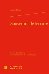 Souvenirs de lecture - Jeanne Proust