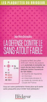 La défense contre le sans-atout faible - Jean-Pierre Desmoulins