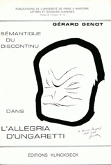 Sémantique du discontinu dans L'Allegria d'Ungaretti - Gérard Genot