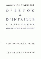 D'estoc et d'intaille : l'épigramme - Dominique Buisset