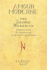Amour moderne - George Meredith