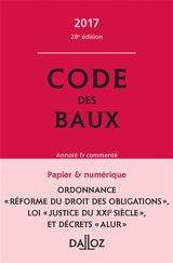 Code des baux annoté & commenté : 2017