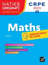 Mathématiques : épreuve orale d'admission, épreuve de leçon : CRPE 2023, M2 - Roland Charnay