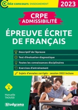 Epreuve écrite de français : CRPE admissibilité, cat. A : 2023 - Manuelle Taoussi
