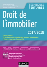 Droit de l'immobilier 2017-2018 : BTS, DUT, Bachelor, Licence pro, formation pro - Muriel Mestre-Mahler