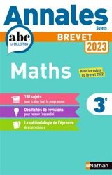 Maths 3e : annales 2023 - Carole Feugère