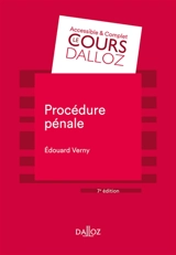 Procédure pénale - Edouard Verny