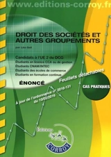 Droit des sociétés et autres groupements : candidats à l'UE 2 du DCG : énoncé, cas pratiques - Léa Got