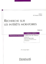 Recherche sur les intérêts moratoires - Fabrice Gréau
