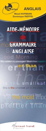 Anglais : aide-mémoire de grammaire anglaise - Hoffmann, Maud