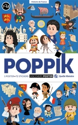 Histoire de France : 1 poster, 72 stickers - Delphine Gravier-Badreddine