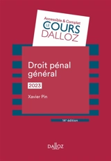 Droit pénal général : 2023 - Xavier Pin