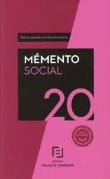 Mémento social 2020 - Editions Francis Lefebvre