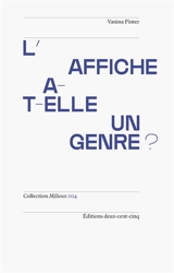 L'affiche a-t-elle un genre ? - Vanina Pinter