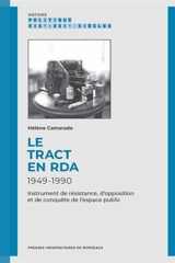 Le tract en RDA : 1949-1990 : instrument de résistance, d’opposition et de conquête de l’espace public - Hélène Camarade