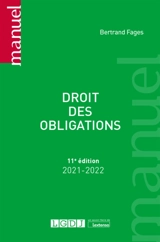 Droit des obligations : 2021-2022 - Bertrand Fages