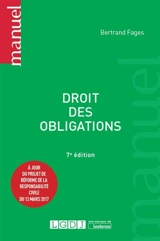 Droit des obligations - Bertrand Fages