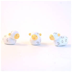 moutons - CRÈCHE DES PHILIPPINES : 3 SUJETS, 8 CM - La ronde des couleurs