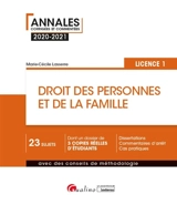 Droit des personnes et de la famille : licence 1 : 2020-2021 - Marie-Cécile Lasserre