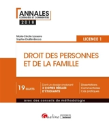Droit des personnes et de la famille : licence 1 : 2018 - Sophie Druffin-Bricca