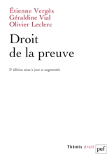 Droit de la preuve - Etienne Vergès