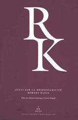 Essai sur la responsabilité - Robert Klein