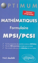Formulaire mathématiques MPSI-PCSI - Hédi Joulak