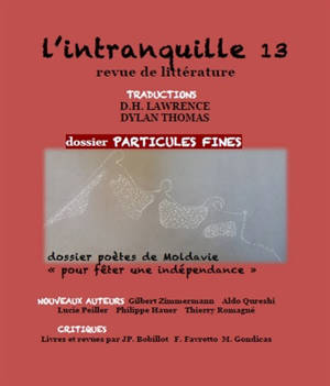 Intranquille (L') : revue de littérature, n° 13. Particules fines