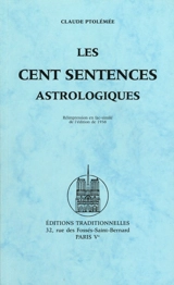 Les cent sentences astrologiques - Claude Ptolémée
